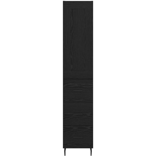  Highboard Crni hrast 34,5 x 34 x 180 cm Konstruirano drvo Slike