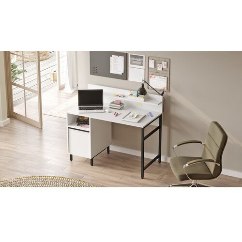 Hanah home On16-W white study desk Slike