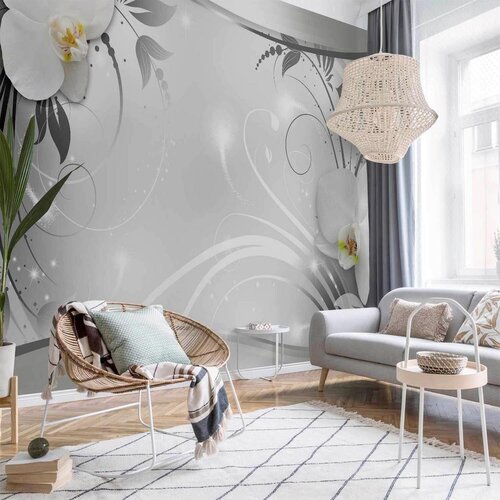 Artgeist Fototapeta Silver Abstract, 250x175cm Slike