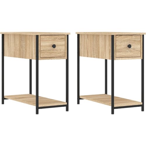 Maison Chic Dvo delni komplet Nočne omarice - Nočne mize sonoma hrast 30x60x60 cm inženirski les, (21687812) Slike