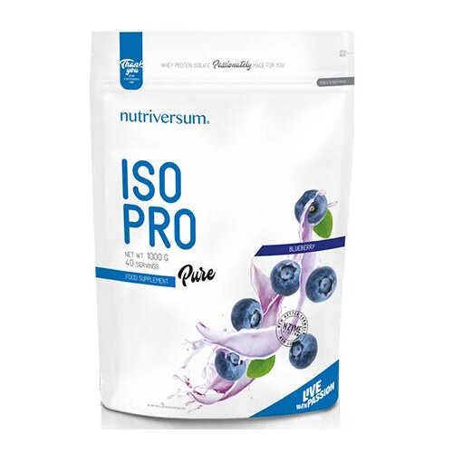 NUTRIVERSUM ISO Pro 1000g, 40 Porcija - Visoko Kvalitetni Izolat Proteina Surutke Slike