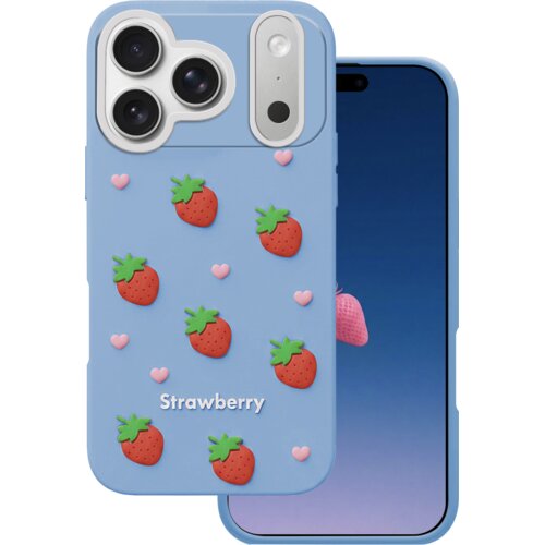 Onasi Jagoda silikonski ovitek za iPhone 17 Pro - moder Cene