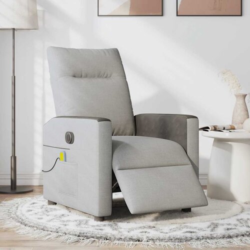 Maison Chic Električni masažni naslanjač - Relax naslanjač sivo blago, (22134212) Cene