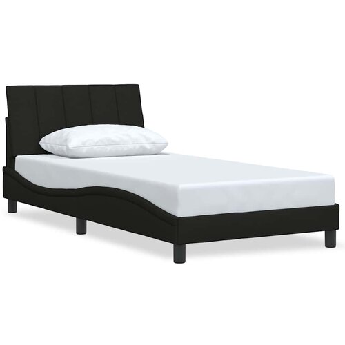  Okvir za krevet bez madraca Hanko crni 100x200 cm od tkanine Slike
