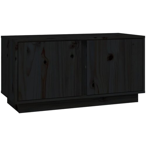 Maison Chic TV omarica - TV enota - Televizijska omarica črna 80x35x40,5 cm trdna borovina, (21699272) Slike