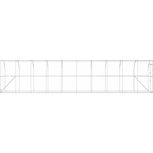 Kavez za piletinu uz zid Srebrna 600 x 150 x 215 cm Slike