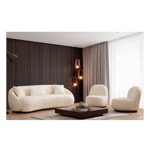 Atelier Del Sofa trosed Sofa Napoli krem Bouclette Slike