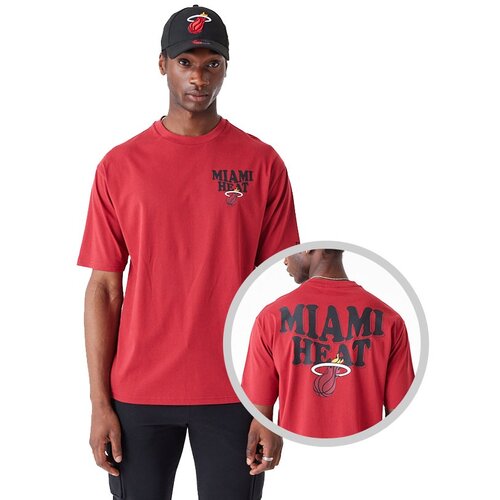 New Era mu&amp;scaron;ka Miami Heat Script Oversized majica Slike