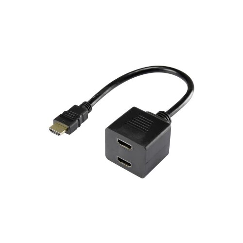 Renkforce RF-4212177 HDMI Y-adapter [1x mo&scaron;ki konektor HDMI - 2x ženski konektor HDMI] črna pozlačeni konektorji 20.00 cm, (20427527) Cene