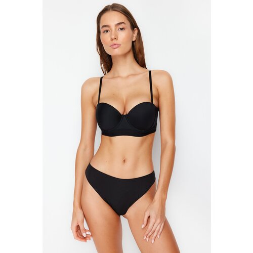 Trendyol Black Premium Polyamide Push-Up Detachable Strappy Strapless Bra Slike