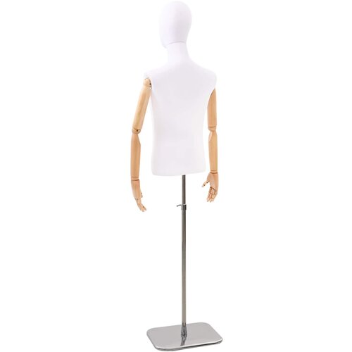  Podesiva lutka 170-218 cm s postoljem Mu&amp;scaron;karac PP Bijela Slike