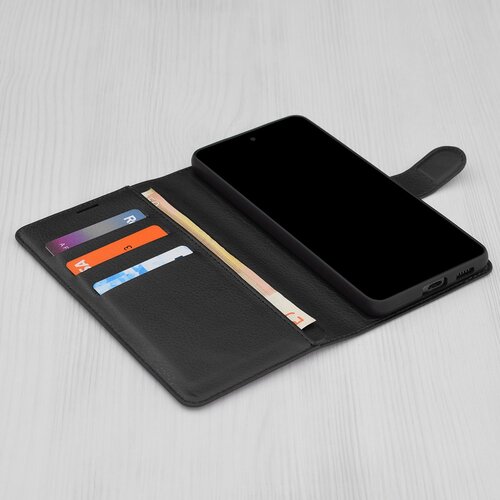 Techsuit Leather Folio preklopna wallet maska za Samsung Galaxy Xcover7 &amp;ndash; crna Slike