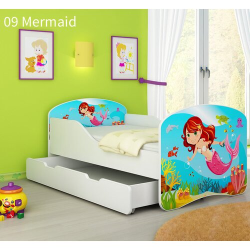  Dječji krevet ACMA s motivom + ladica 140x70 cm 09 Mermaid Cene