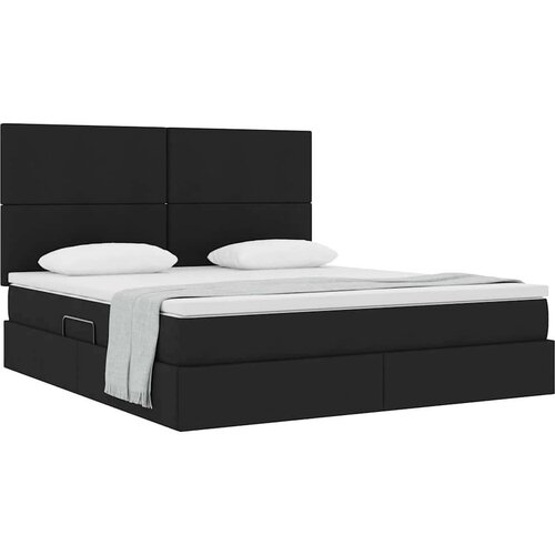  Krevet s madracem i skladi&amp;scaron;tem Crna 180 x 200 cm Poliester Slike