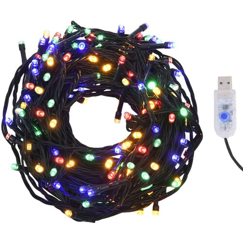 VidaXL Lučke na vrvici 400 LED lučk barvne 40 m 8 svetlobnih učinkov Slike