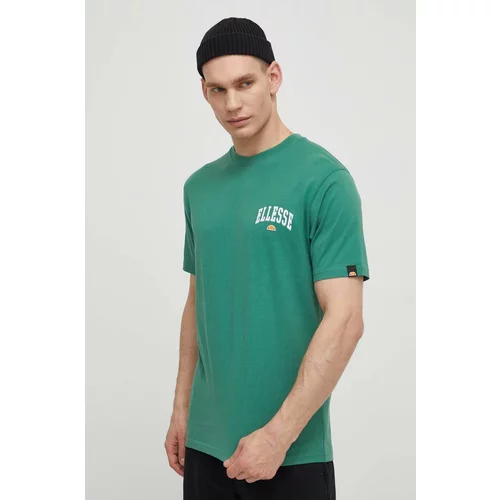 Ellesse Pamučna majica Harvardo T-Shirt za muškarce, boja: zelena, s tiskom, SHV20245