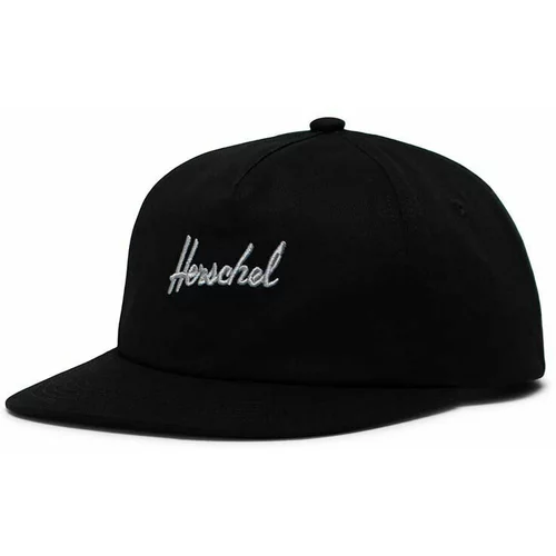 Herschel Kapa s šiltom 1218-0001-OS Embroidery črna barva