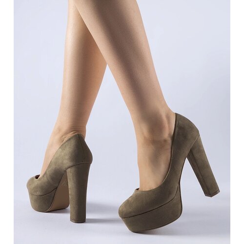 Gemre Green high block heel pumps Sambiase Cijene