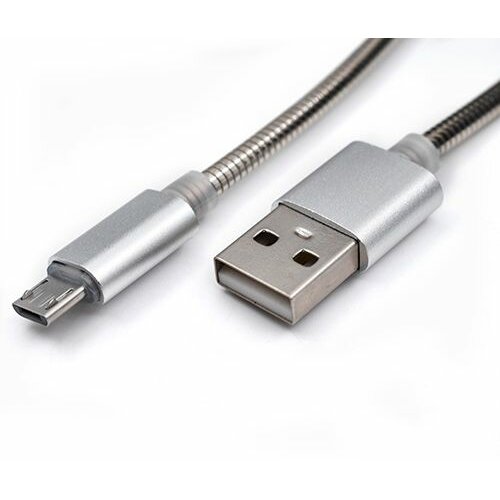 USB metalni kabl na mikro 1m MAB-K010 silver ( 101-21 ) Slike