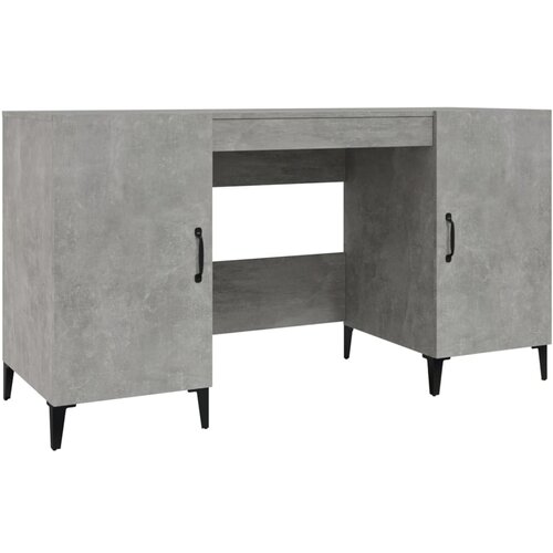  Radni stol boja betona 140 x 50 x 75 cm od konstruiranog drva Slike