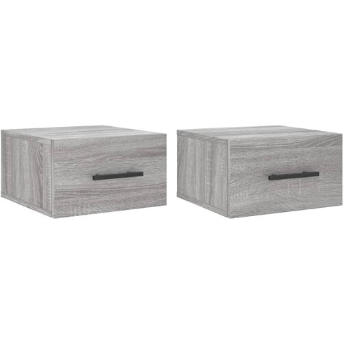 Maison Chic Stenski Dvo delni komplet Nočne omarice - Nočne mize siva sonoma 35x35x20 cm, (21688200) Slike
