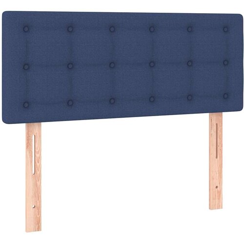  Krevet s oprugama i madracem plavi 90 x 200 cm od tkanine Slike