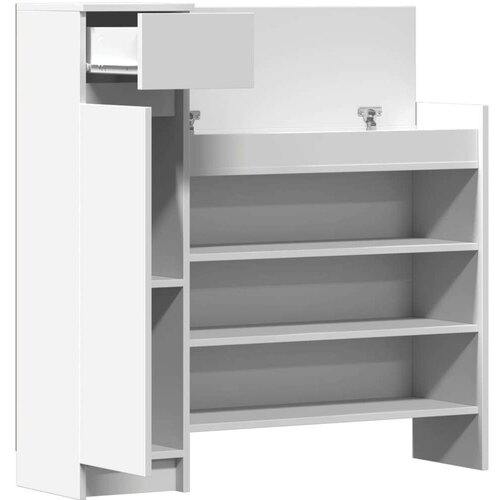 VidaXL ormarić za cipele bijeli 100 5x28x100 cm od konstruiranog drva Slike