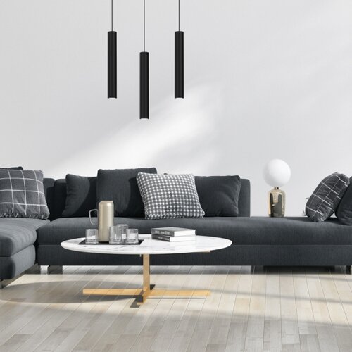  Visilica na sajli HUDSON 3xGU10/8W/230V crni Slike