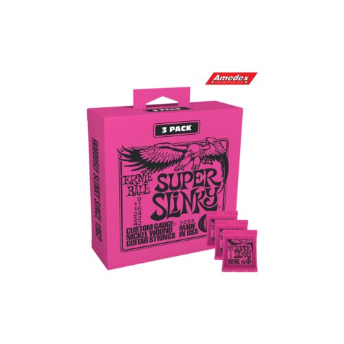  ŽICE ZA EL GIT Ernie Ball 3223, 9-42, SS Nickel, 3 PACK Slike