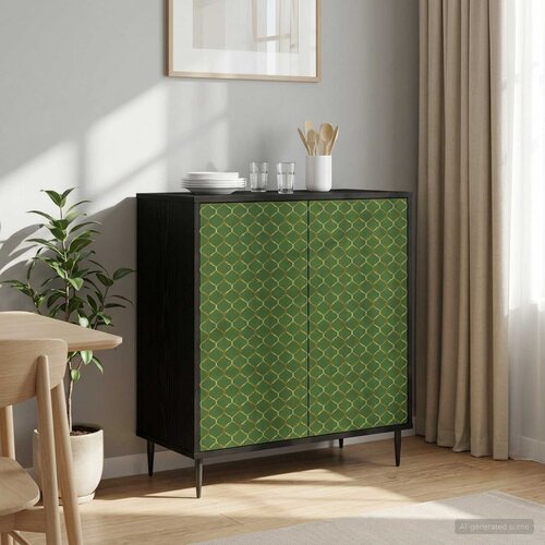  Kreveta GELEEN Crni hrast 69 x 33 x 76 cm Konstruirano drvo Slike