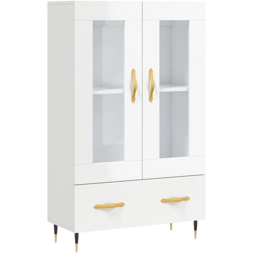 Maison Chic Visoka omara - Komoda - Predalnik visok sijaj bela 69,5x31x115 cm inženirski les, (21718849) Slike