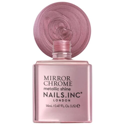 Nails Inc. Mirror Chrome lak za nokte s visokim sjajem nijansa Silver Served 14 ml Slike