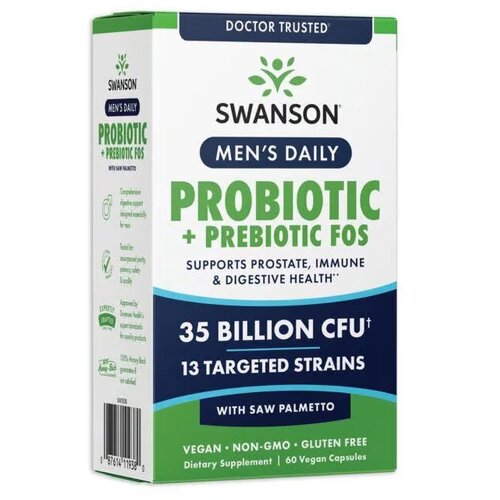 Swanson Men&rsquo;s Daily Probiotic + Prebiotic FOS - Probiotik za mu&scaron;karce Cene