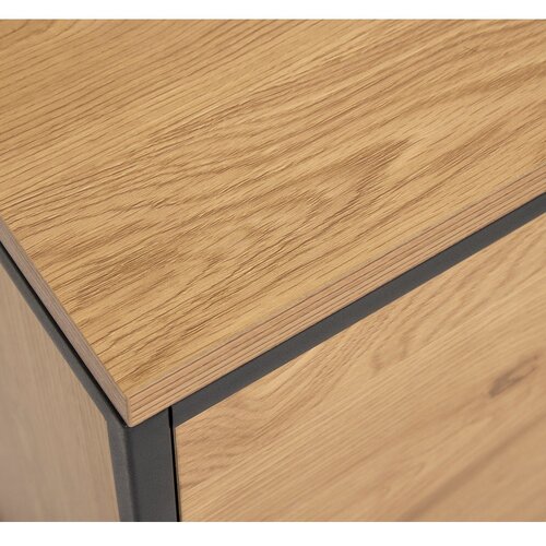 Unique Furniture Komoda u dekoru hrasta u prirodnoj boji 104,5x80x45 cm Cesura &amp;ndash; Slike