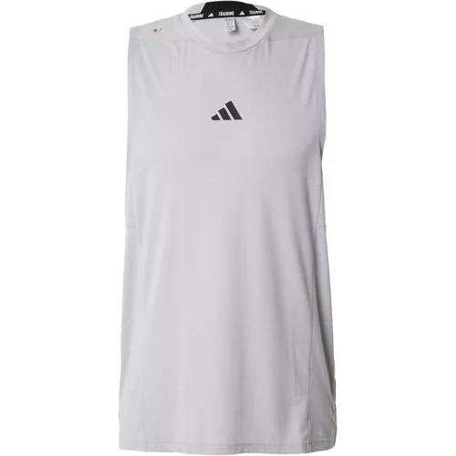 Adidas Funkcionalna majica 'D4T Workout' svetlo siva / črna