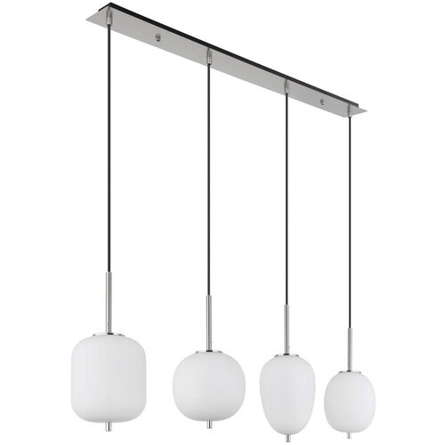 Globo Viseća LED svjetiljka Blacky I (40 W, Broj žarulja: 4 Kom., D x &amp;Scaron; x V: 110 x 18,5 x 120 cm, Srebrna, E14) Slike