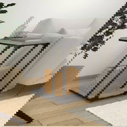 vidaXL Stranska mizica siva sonoma 50x35x52 cm inženirski les Cene