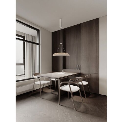 Nova Luce Mat bijela LED viseća svjetiljka aluminijska sa sjenilom od akrilnog stakla &amp;oslash; 40 cm Mantle &amp;ndash; Slike