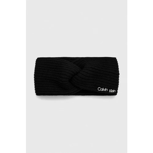 Calvin Klein Traka s primjesom vune boja: crna