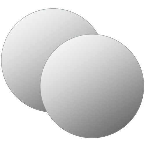 vidaXL Stensko ogledalo 2 kosa 50 cm okroglo steklo, (20798328) Cene