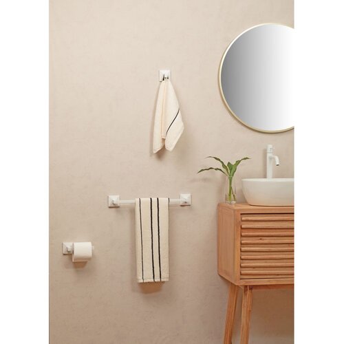 Tatay zidni držač toaletnog papira Iconik 3M 6x6,5x16 cm INOX bijela Slike