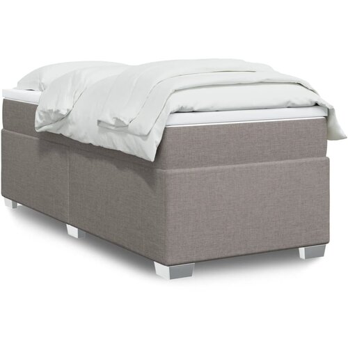 vidaXL Box spring postelja z vzmetnico taupe 90x190 cm blago Cene