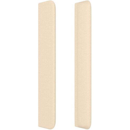  Uzglavlje s u&amp;scaron;ima krem 103x16x118/128 cm od tkanine Slike
