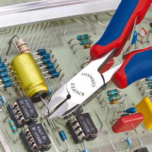 Knipex precizne dijagonalne sečice za elektroniku sa umetnutom o&amp;scaron;tricom od tvrdog metala 135mm (77 02 135 h) Slike