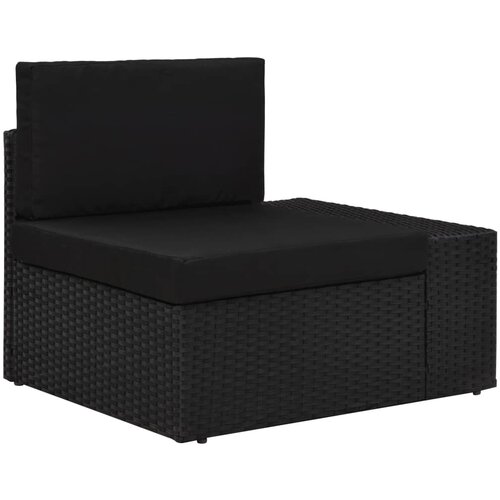 VidaXL Modularna kutna sofa od poliratana s lijevim naslonom crna Slike