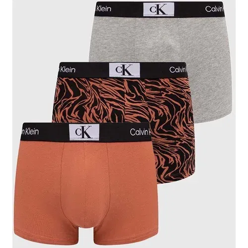Calvin Klein Underwear Bokserice 3-pack za muškarce, boja: smeđa