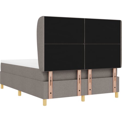 Box Spring Krevet s Madracem Taupe 140x190 cm Tkanina Slike