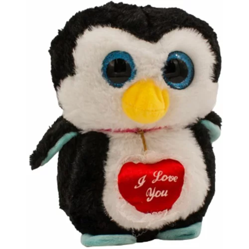 TIMMLUX Pingvin plišast s srčkom "I love you" 22 cm