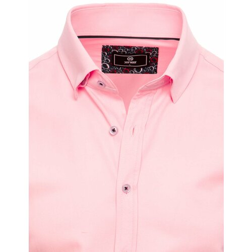 DStreet Men's Short Sleeve Shirt pink Cene