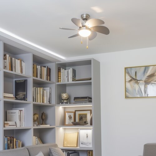  ZEVENTI - Plafonski ventilator FAMARA 1xE14/60W/230V siva Slike